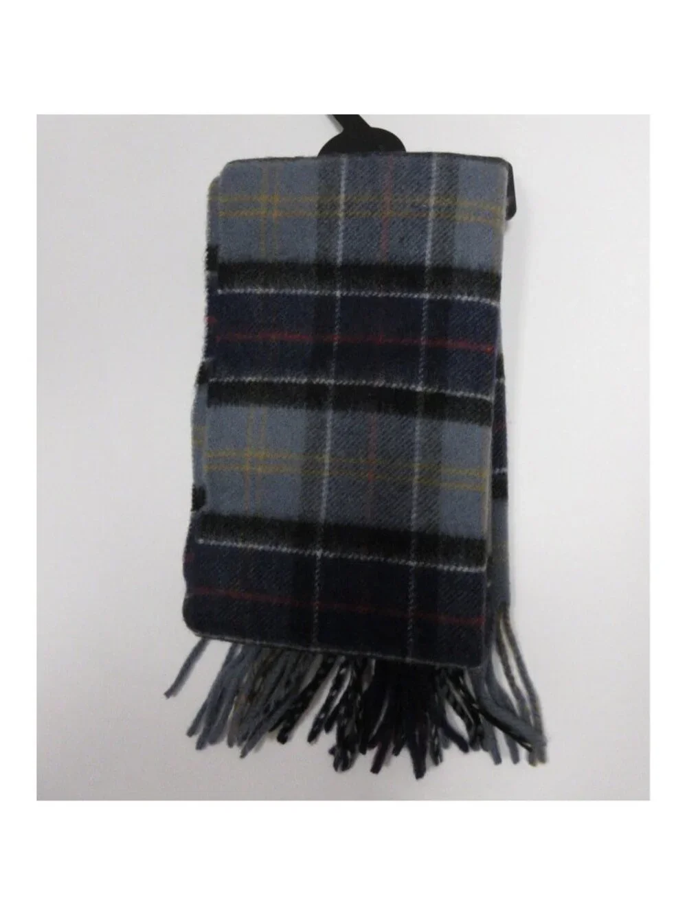Barbour Scarf OS Cashmere Tartan Plaid Fringe Made In Scotland NEW